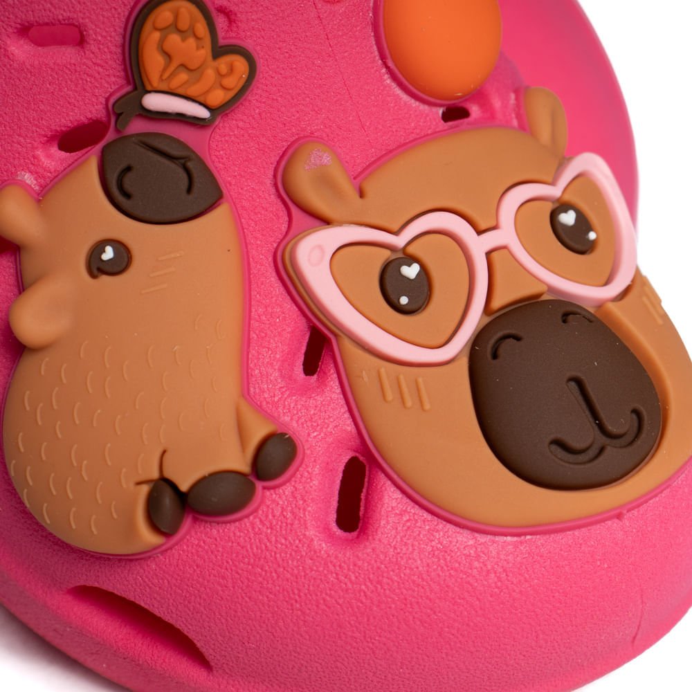 Sandália Babuche Infantil Grendene Capivara Hype Rosa Rosa 6