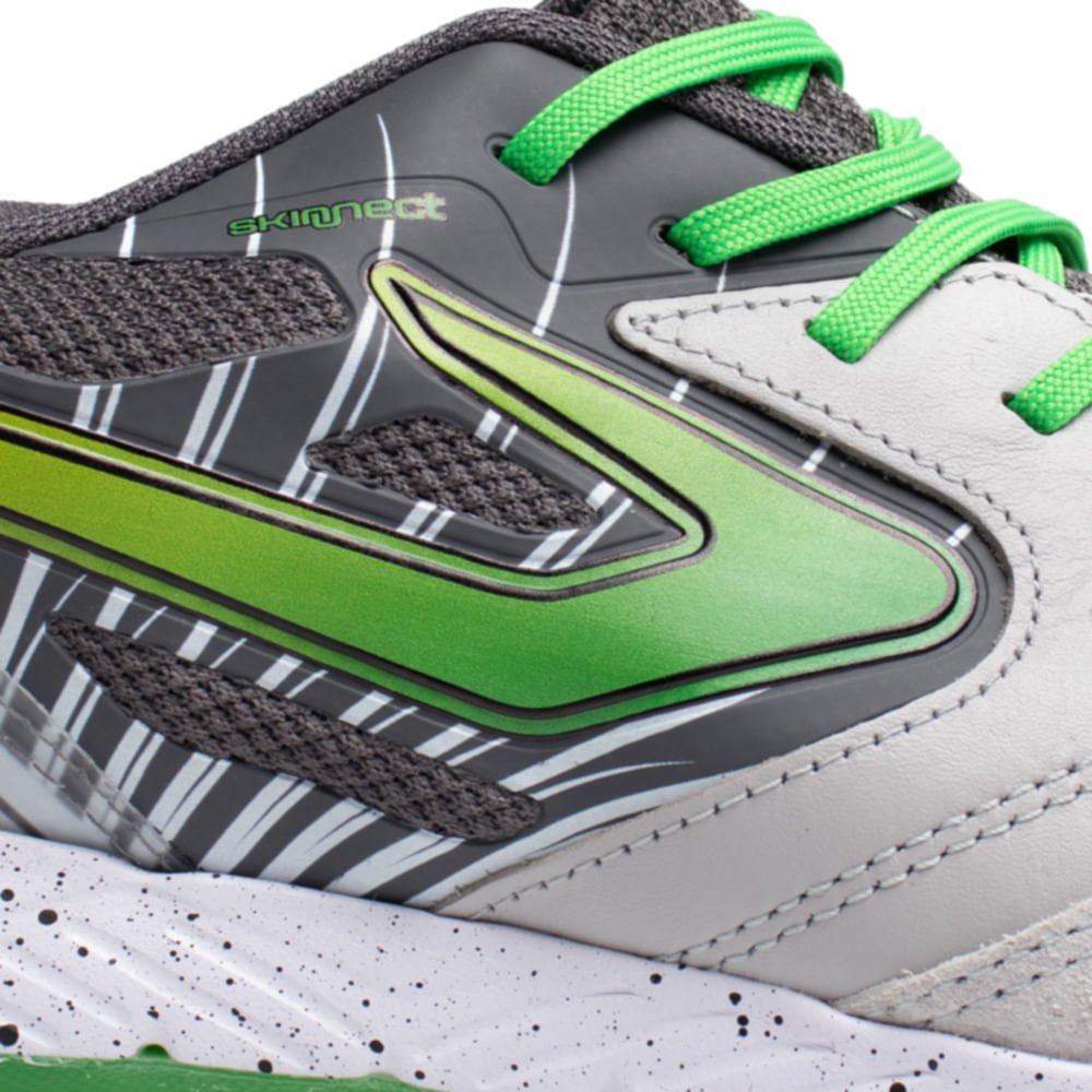 Chuteira Masculina Topper Futsal Lethal Cinza/Verde Cinza/Preto 4