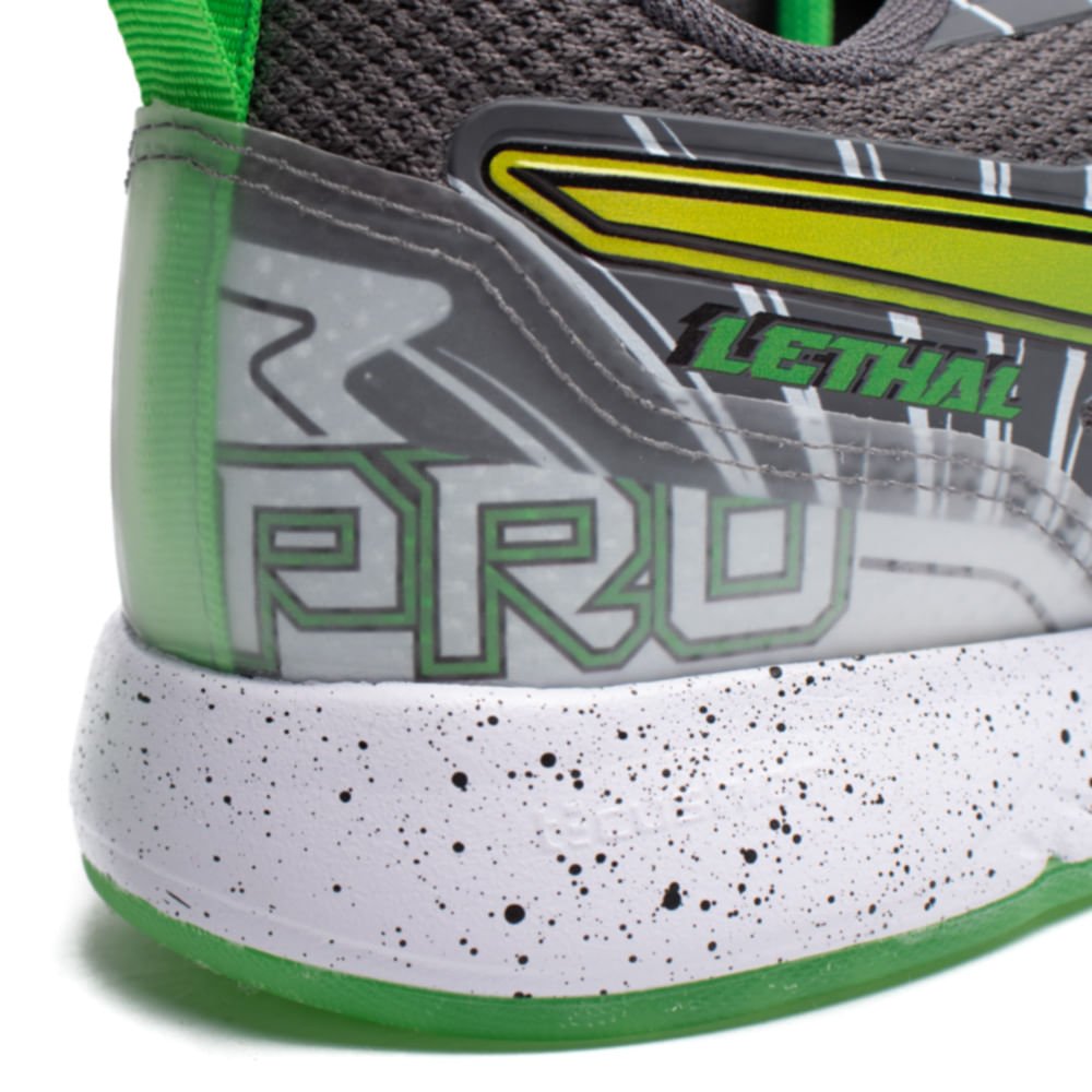 Chuteira Masculina Topper Futsal Lethal Cinza/Verde Cinza/Preto 5