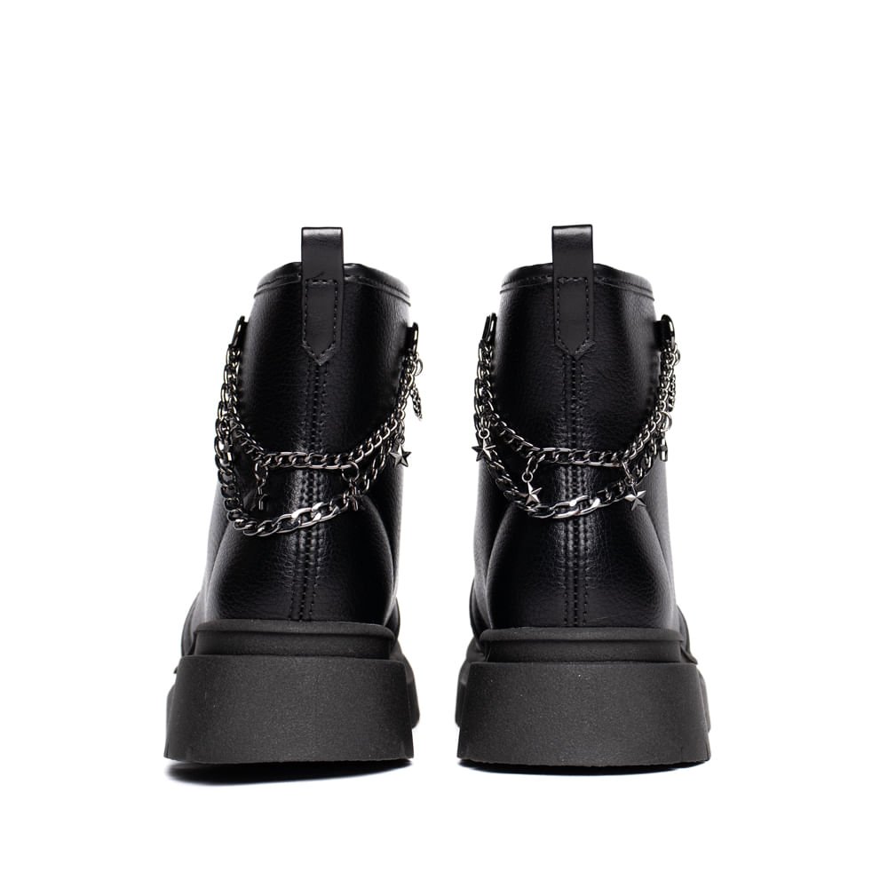 Coturno Infantil Molekinha com Correntes Preto Preto 3