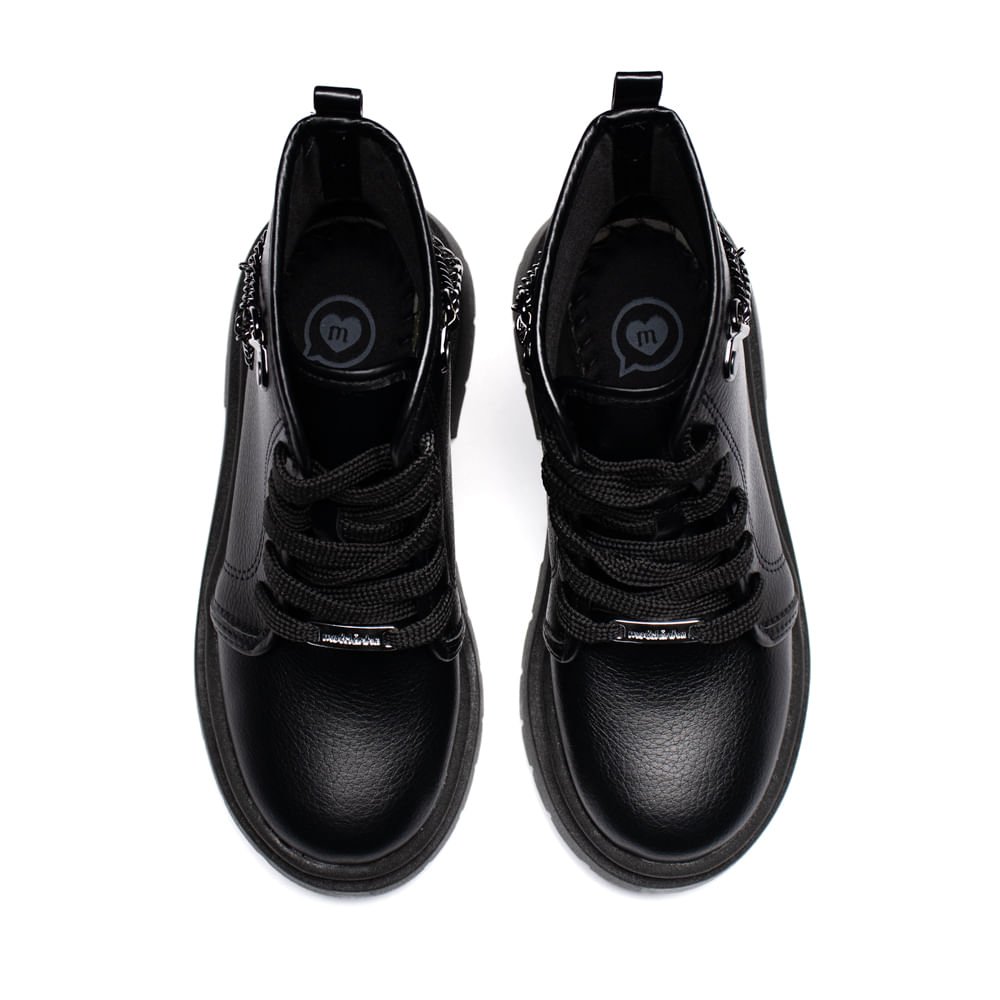 Coturno Infantil Molekinha com Correntes Preto Preto 4
