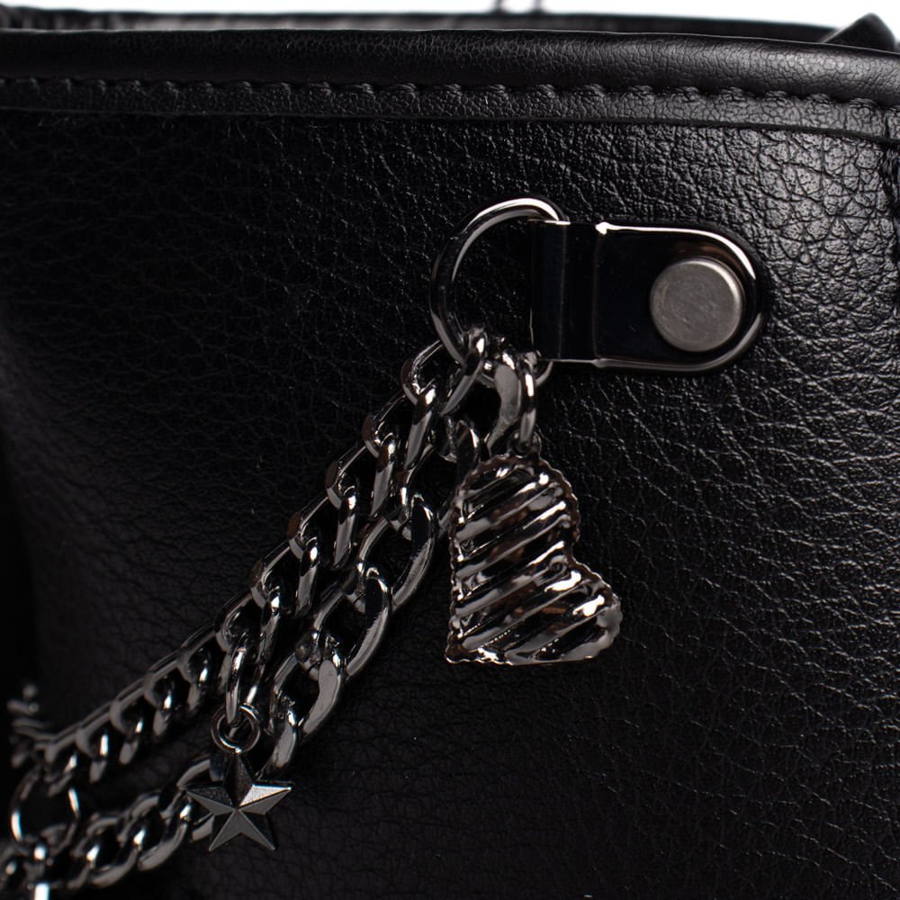 Coturno Infantil Molekinha com Correntes Preto Preto 7