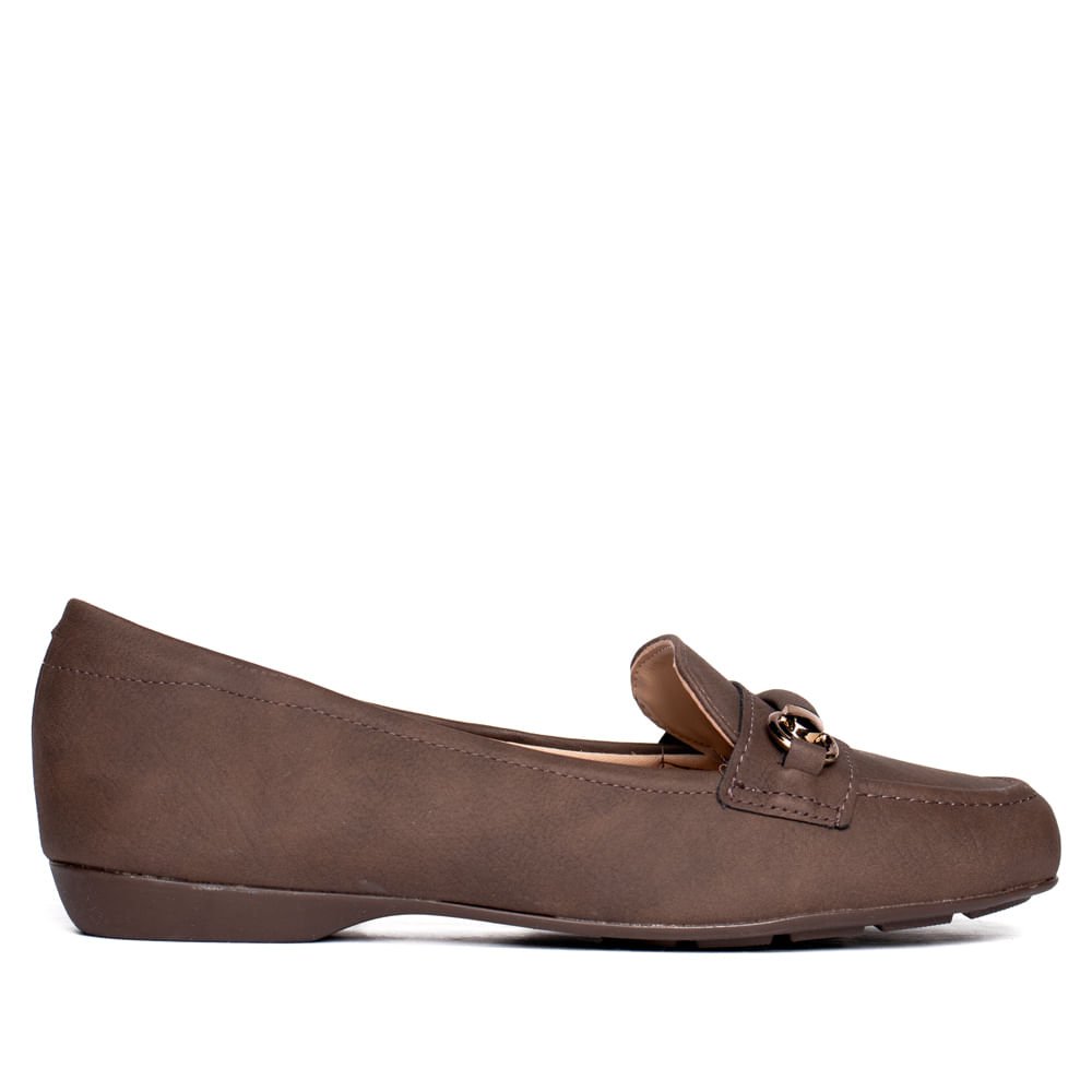 Sapatilha Feminina Modare Fivela Dourada Marrom