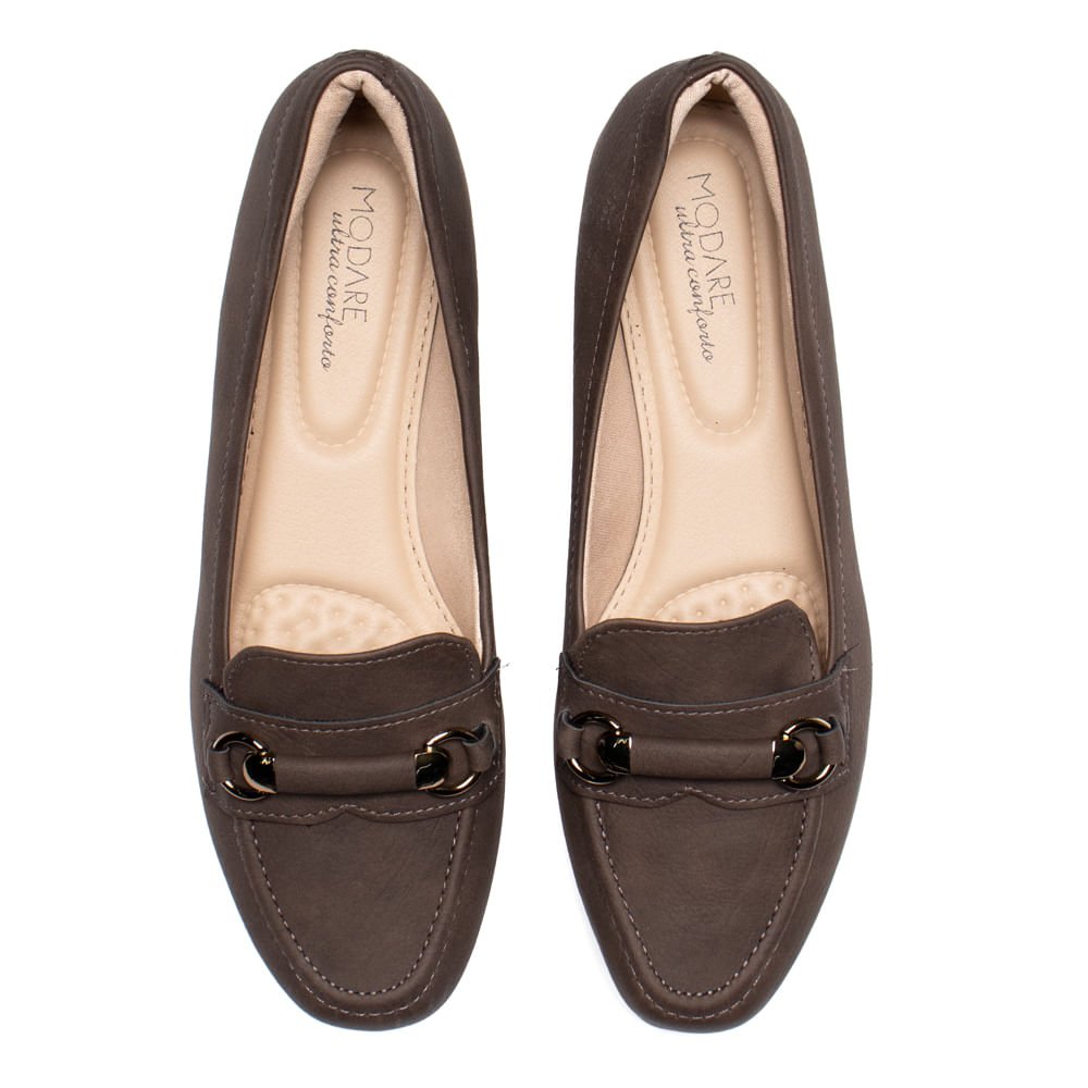Sapatilha Feminina Modare Fivela Dourada Marrom Marrom 4
