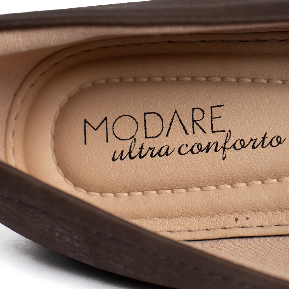 Sapatilha Feminina Modare Fivela Dourada Marrom Marrom 6