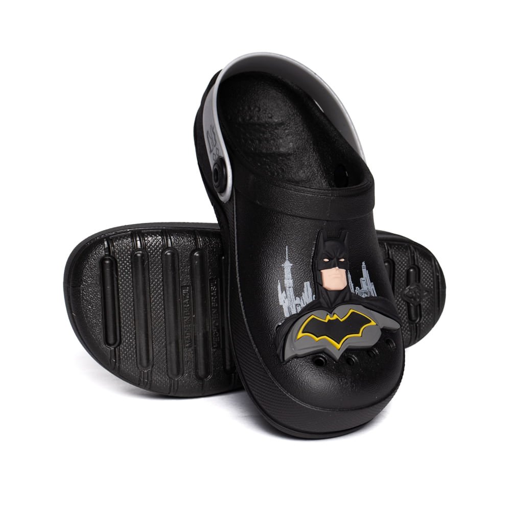 Sandália Babuche Infantil Grendene Batman Preto/cinza Preto 5