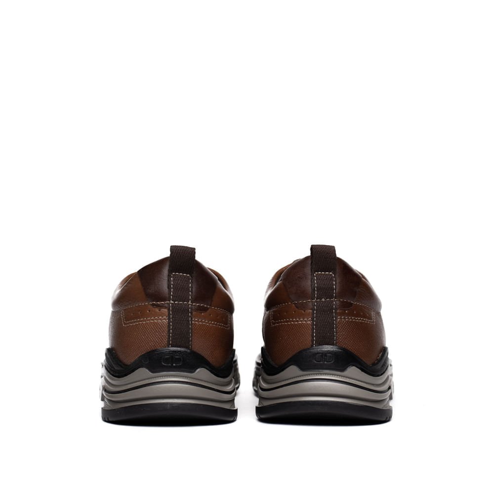 Sapatênis Masculino Democrata Dylan Couro Marrom Marrom 3