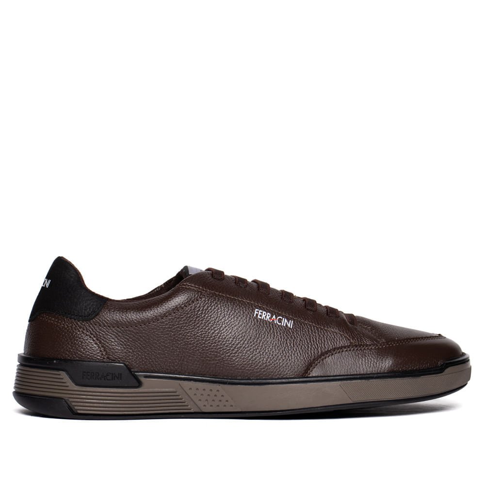 Sapatênis Masculino Ferracini Milan Couro Marrom