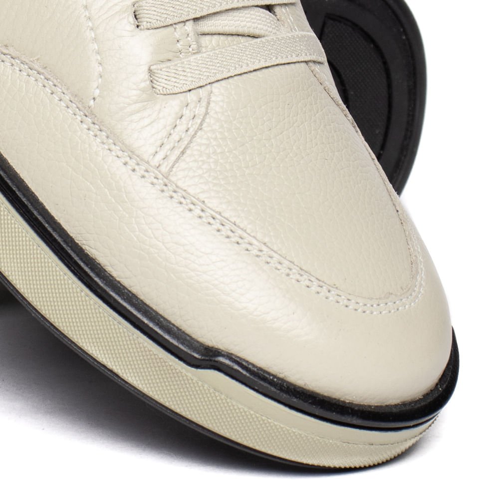 Sapatênis Masculino Ferracini Milan Couro Bege Claro Bege 6