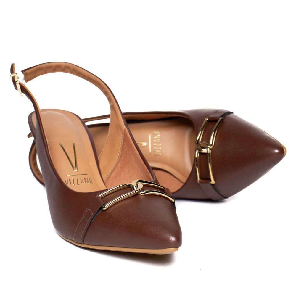 Sapato Feminino Vizzano Pelica Marrom Marrom 5
