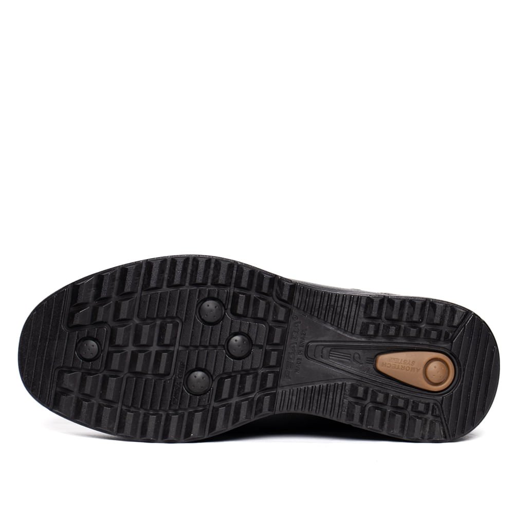 Sapato Masculino Pegada Nature Couro Preto/Marrom Preto 2