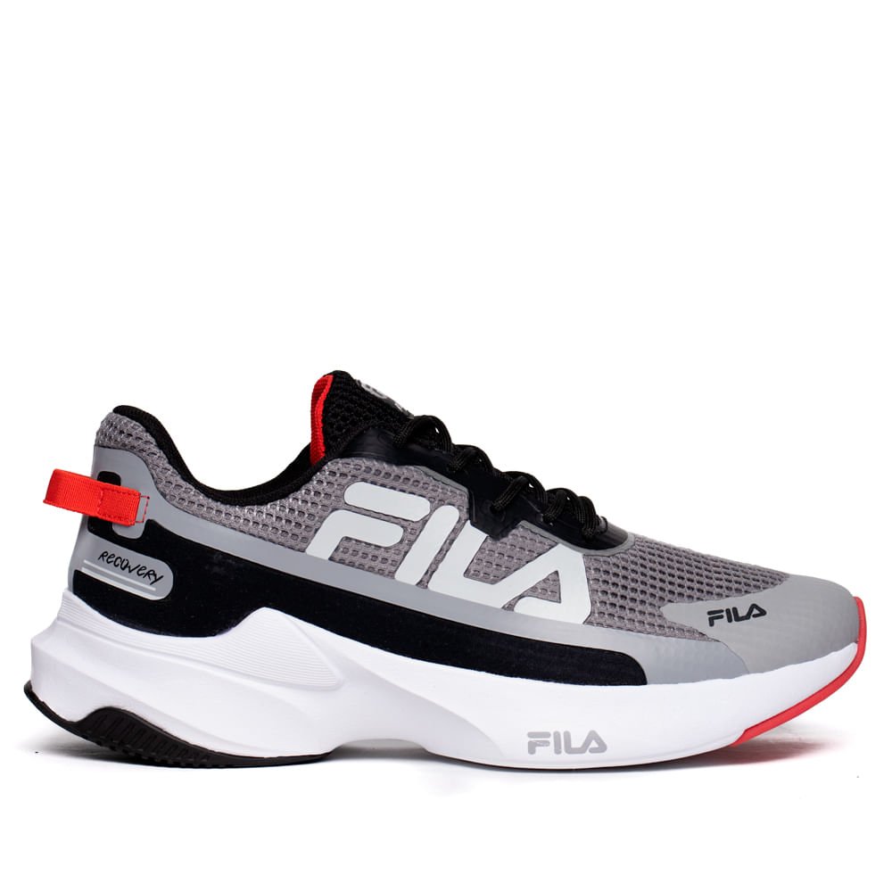 Tênis Masculino Fila Recovery Running Cinza/Preto