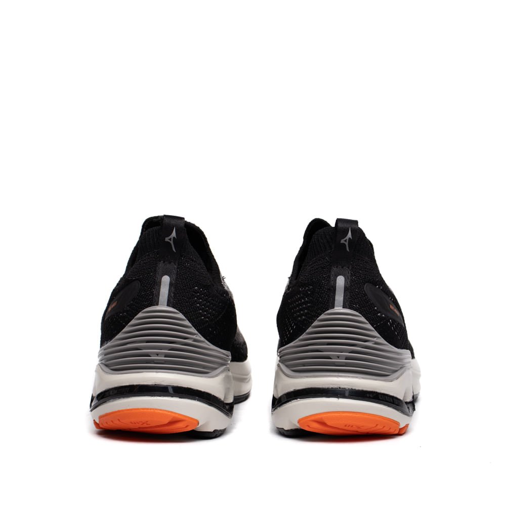 Tênis Masculino Mizuno Wave Mirai 8 Knit Cinza/Preto Cinza/Preto 3