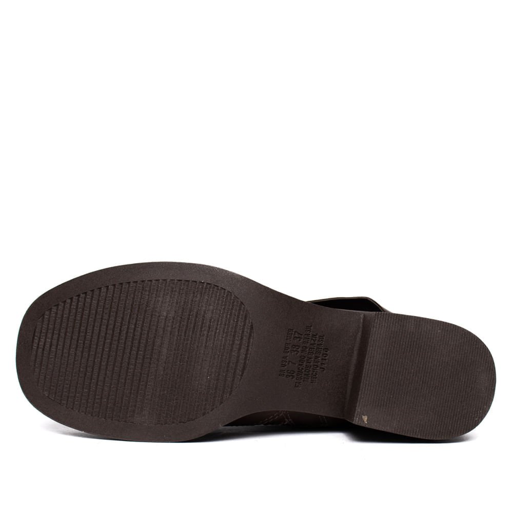 Bota Cano Médio Feminina Mississipi Napa Tiras Marrom Marrom 2