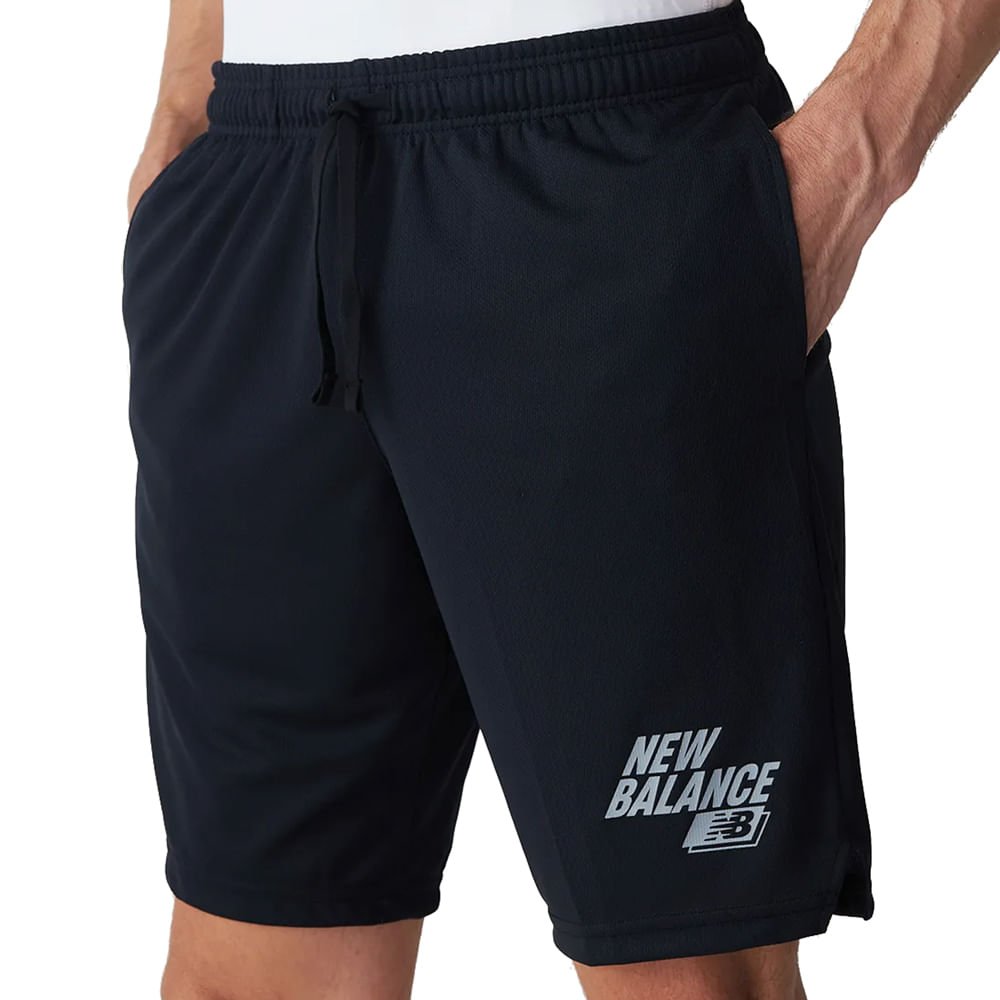 Bermuda Masculina New Balance Graphic 9 Preto Preto 3