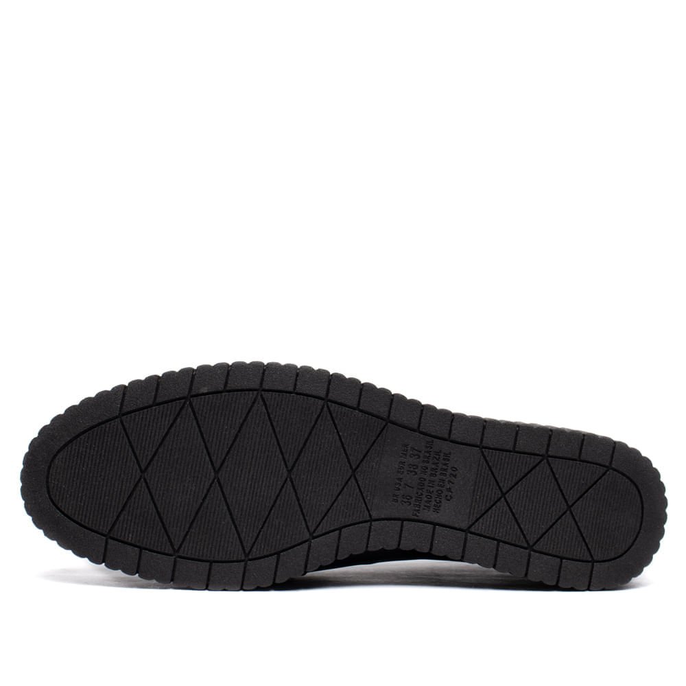Mocassim Feminino Campesí Loafer Napa Conforto Preto Preto 2