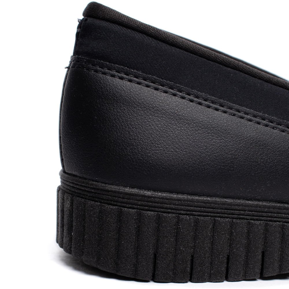 Mocassim Feminino Campesí Loafer Napa Conforto Preto Preto 6