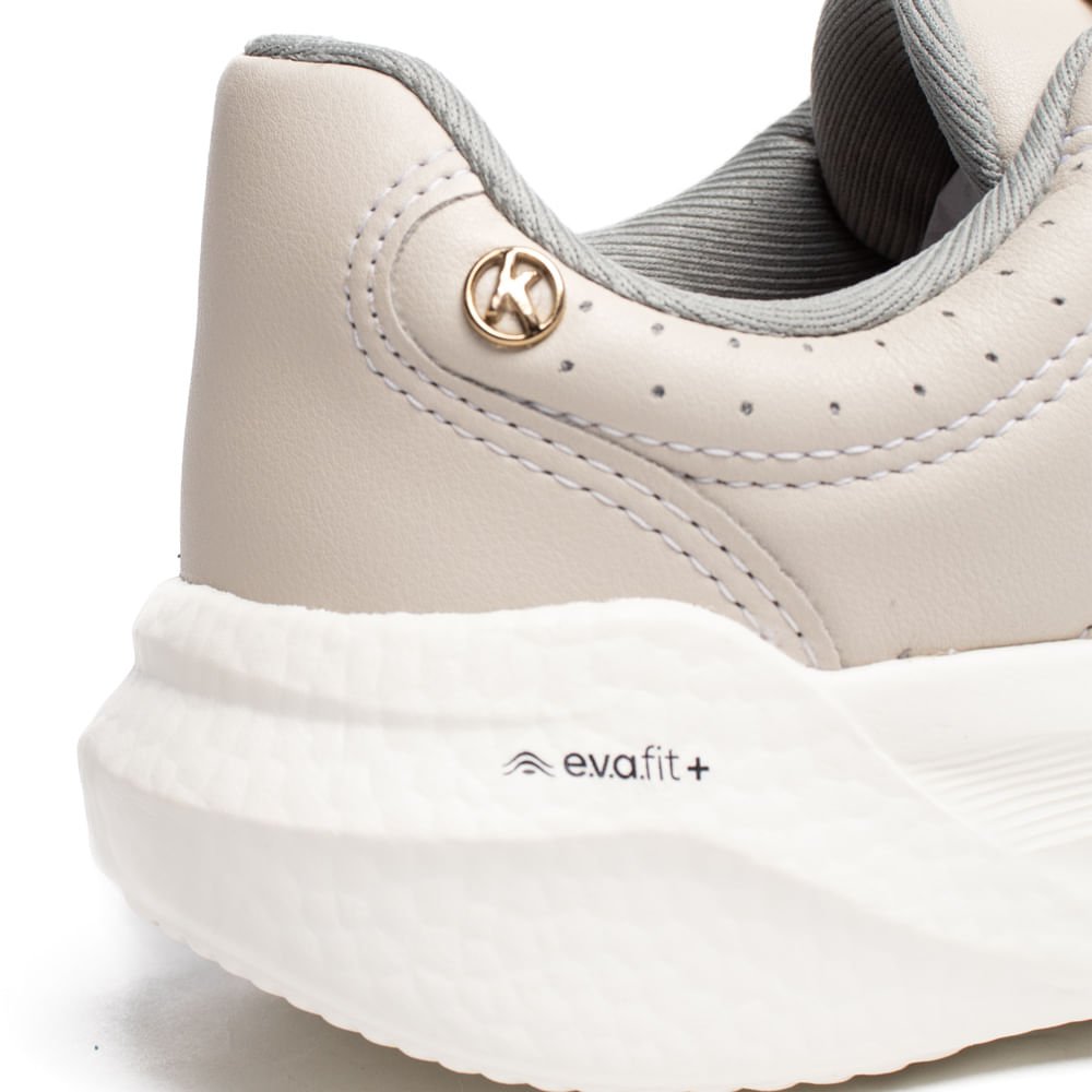 Tênis Feminino Kolosh Esportivo Calce Fácil Cinza Claro Cinza Claro 5