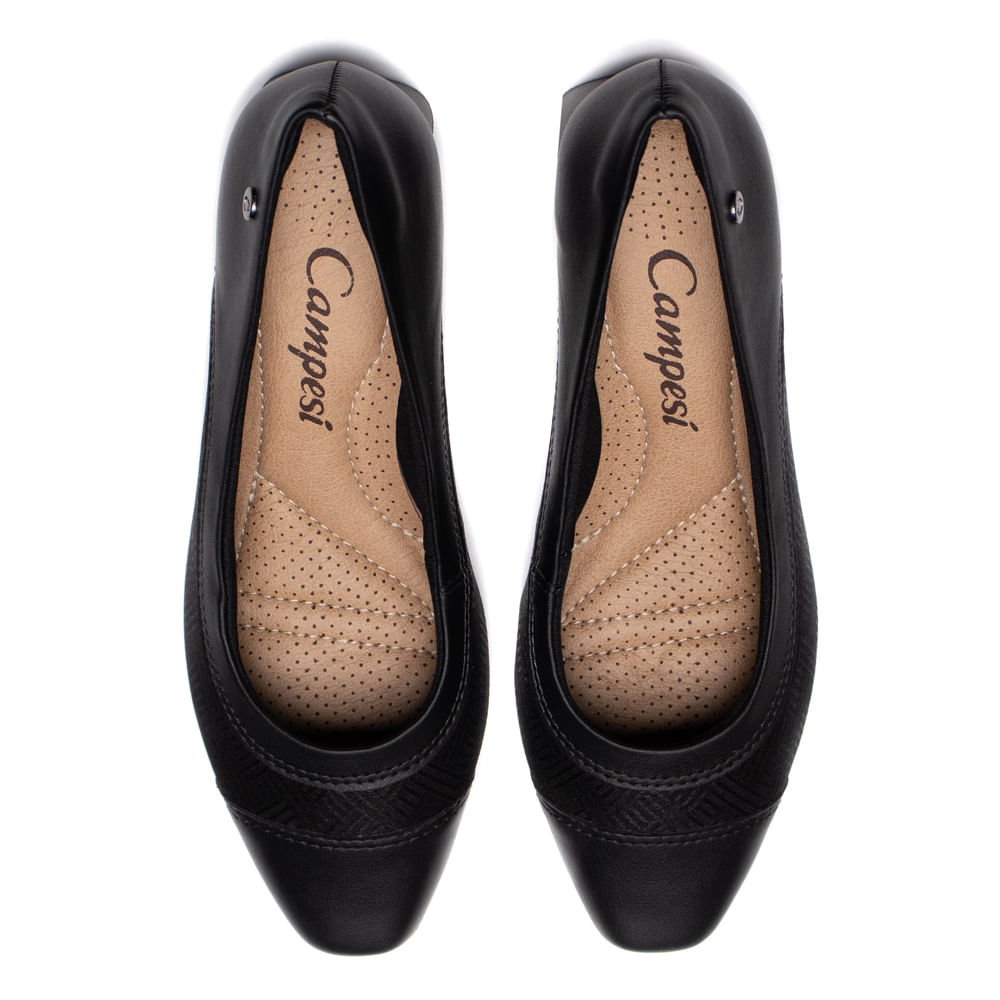 Sapato Feminino Campesí Napa Espuma Tech Preto Preto 4