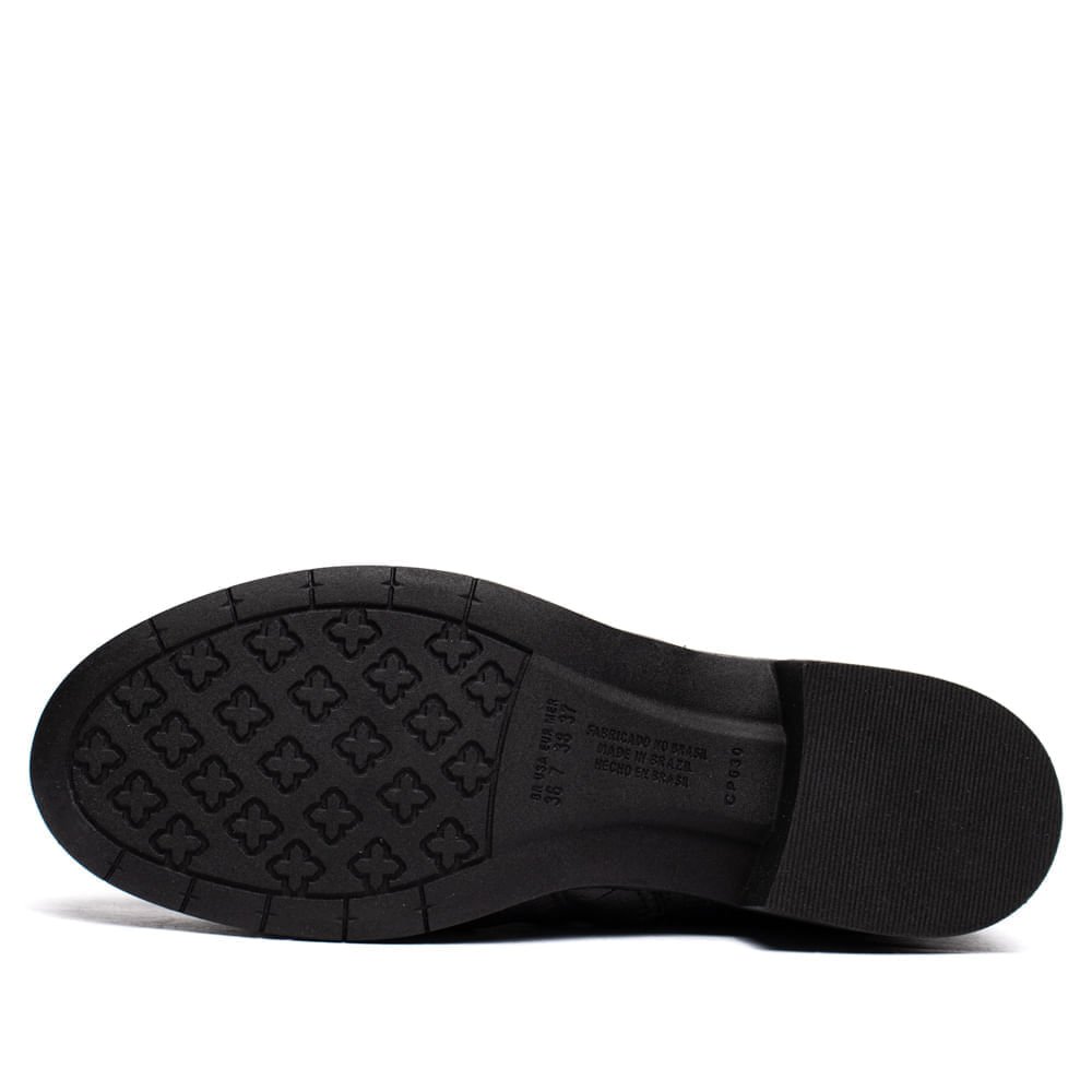 Bota Feminina Campesí Cano Curto Couro Preto Preto 2