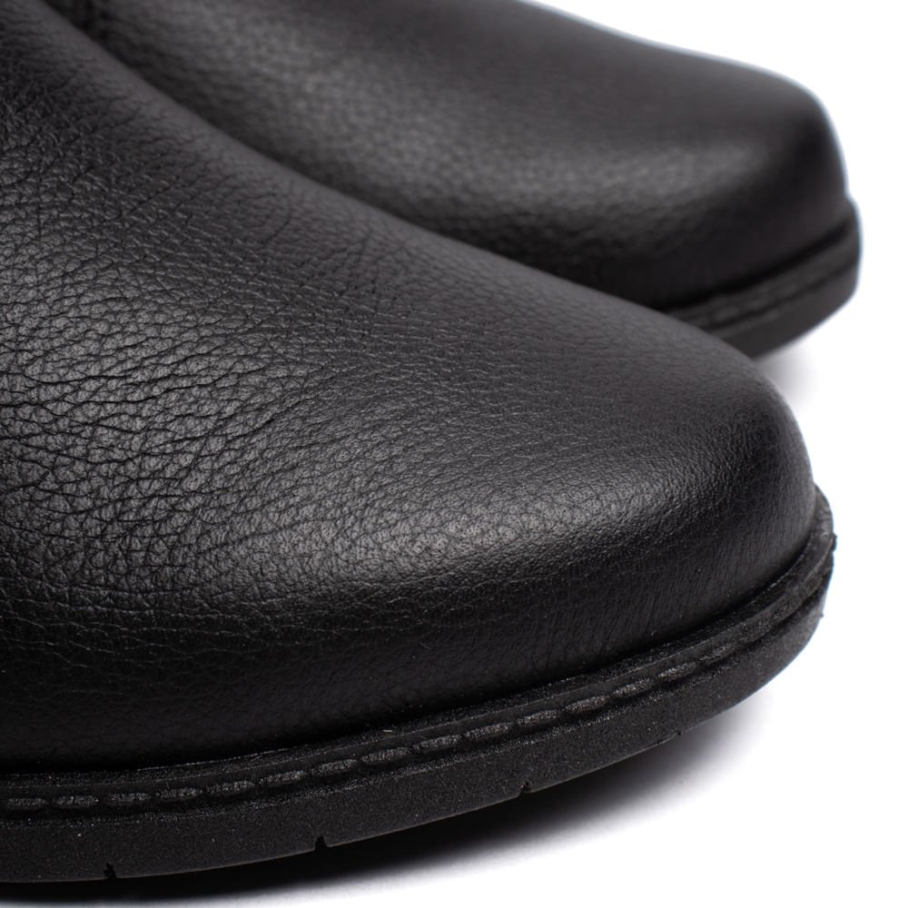 Bota Feminina Campesí Cano Curto Couro Preto Preto 5