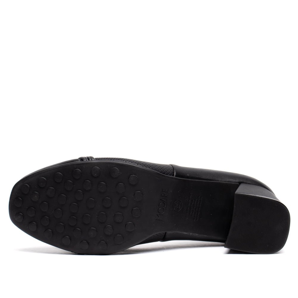 Sapato Feminino Modare Napa Suprema Salto Bloco Preto Preto 2