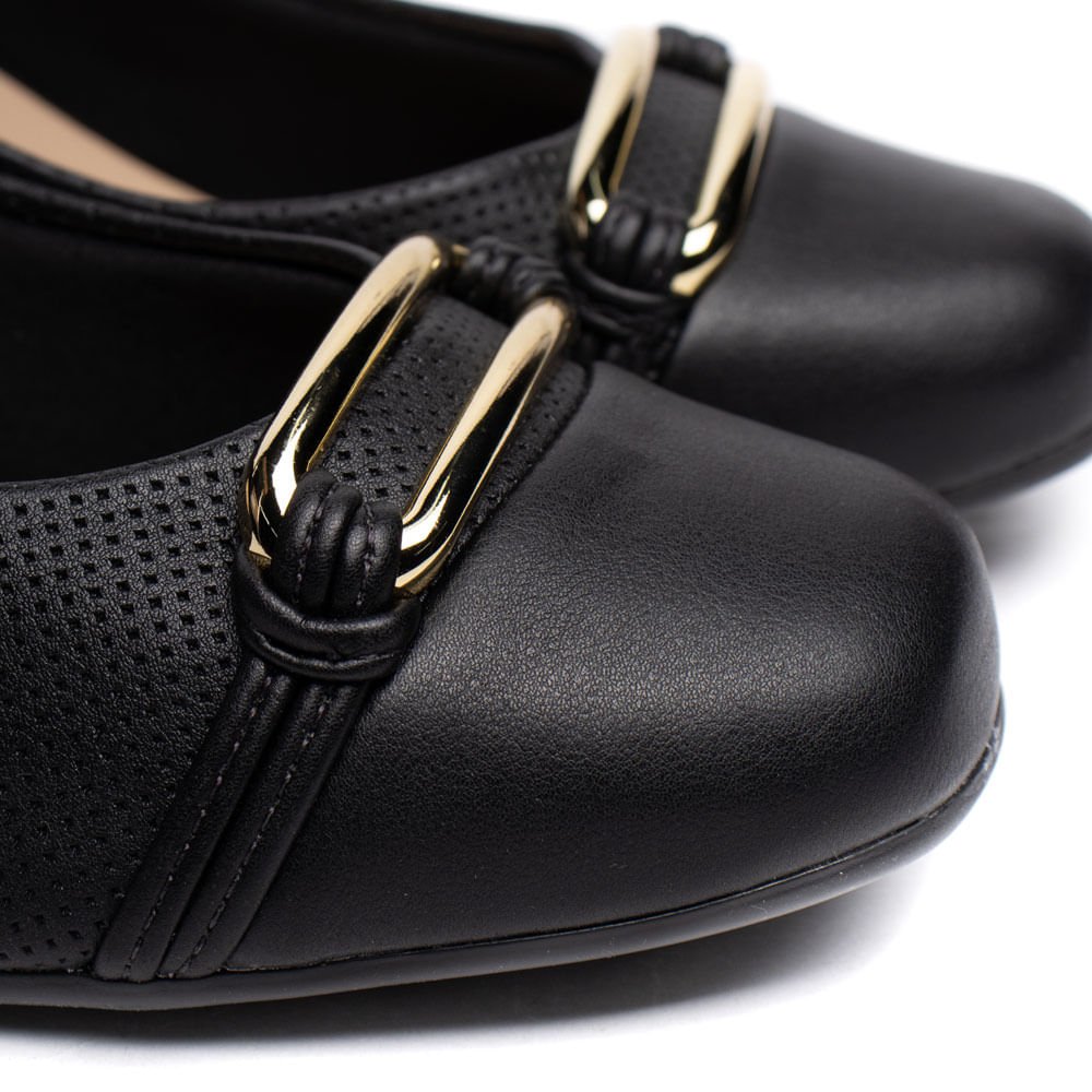 Sapato Feminino Modare Napa Suprema Salto Bloco Preto Preto 5