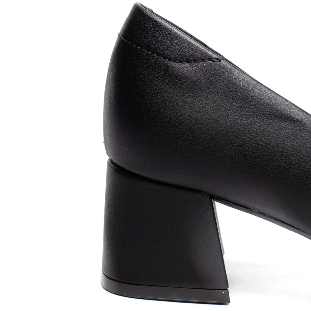Sapato Feminino Modare Napa Suprema Salto Bloco Preto Preto 6