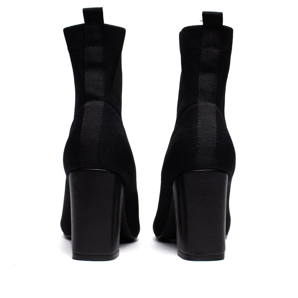 Bota Feminina Via Marte Tec. Knit Sock Boot Preto Preto 3