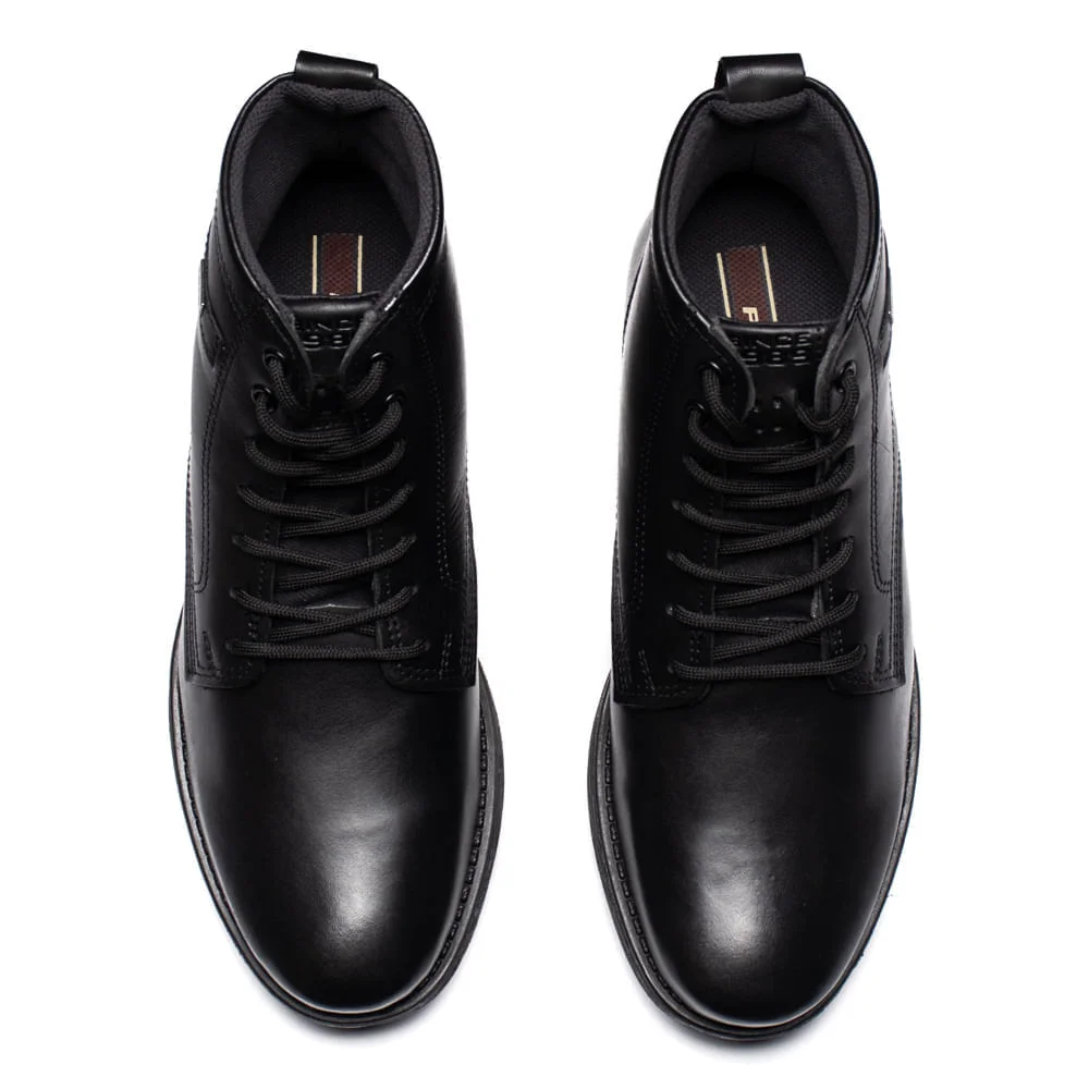 Coturno Masculino Pegada Stretch Couro Amortech Preto Preto 4