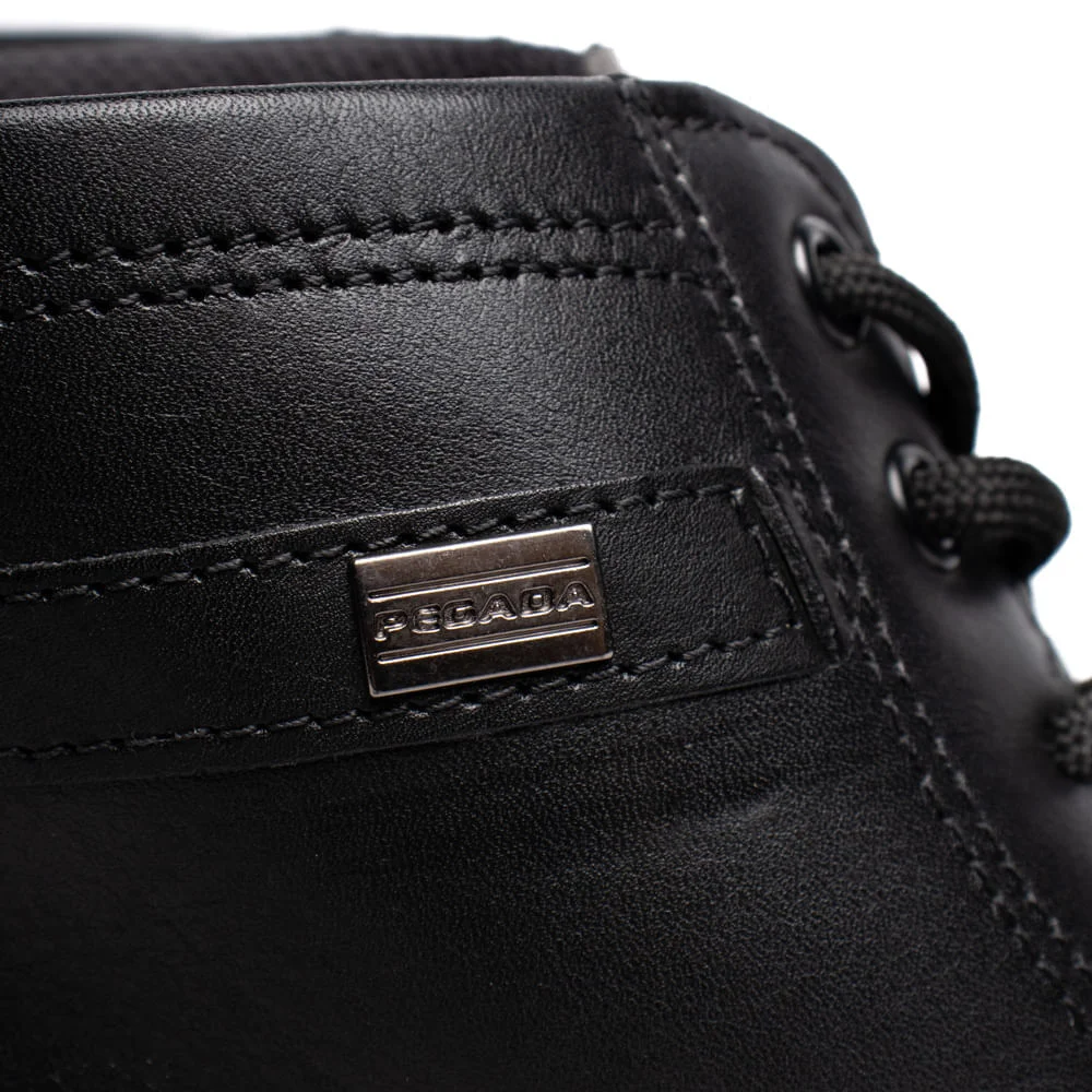 Coturno Masculino Pegada Stretch Couro Amortech Preto Preto 5