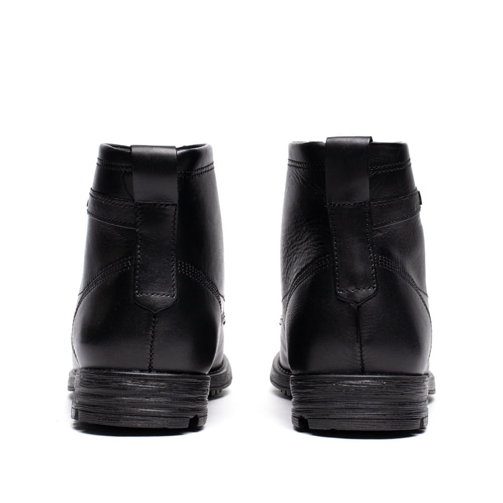 Coturno Masculino Pegada Stretch Couro Amortech Preto Preto 3