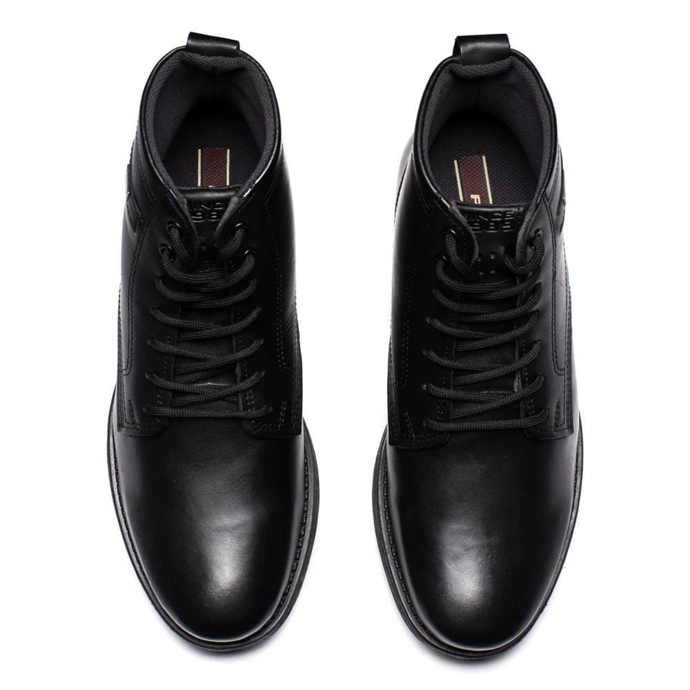 Coturno Masculino Pegada Stretch Couro Amortech Preto Preto 4