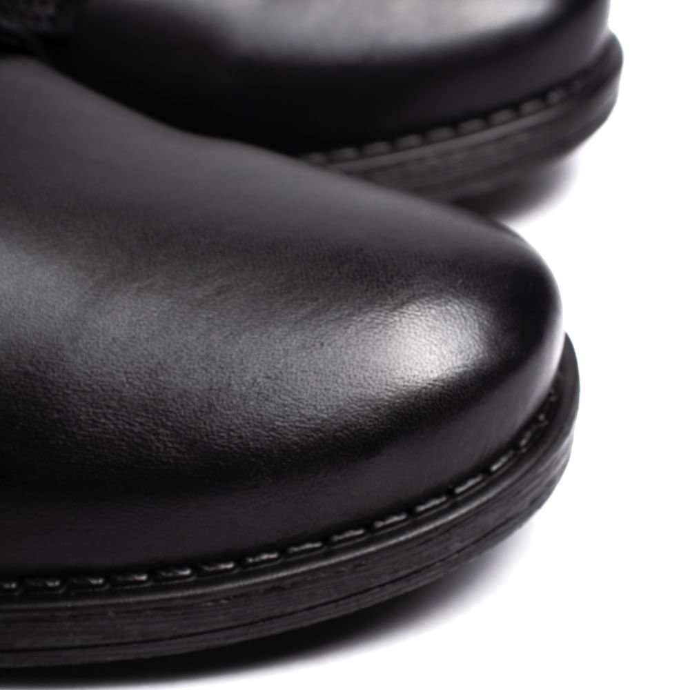 Coturno Masculino Pegada Stretch Couro Amortech Preto Preto 6