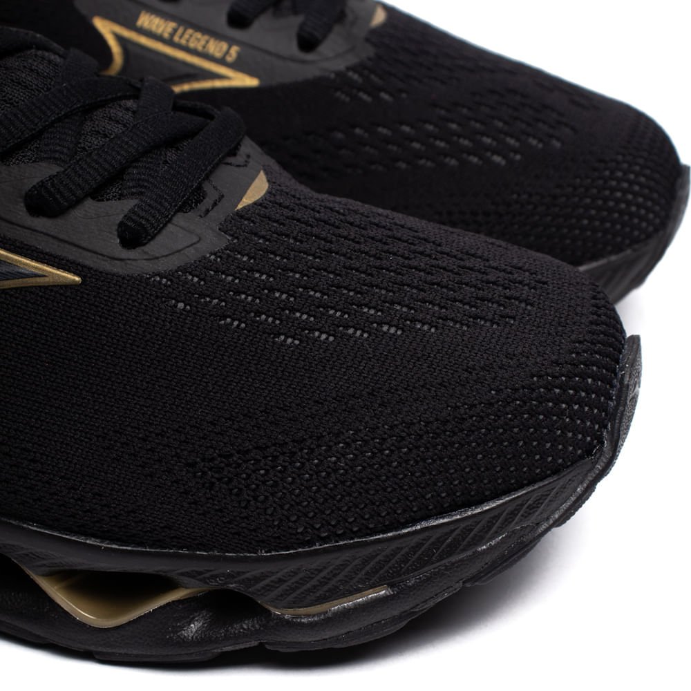 Tênis Masculino Mizuno Wave Legend 5 Esportivo Preto Preto 5