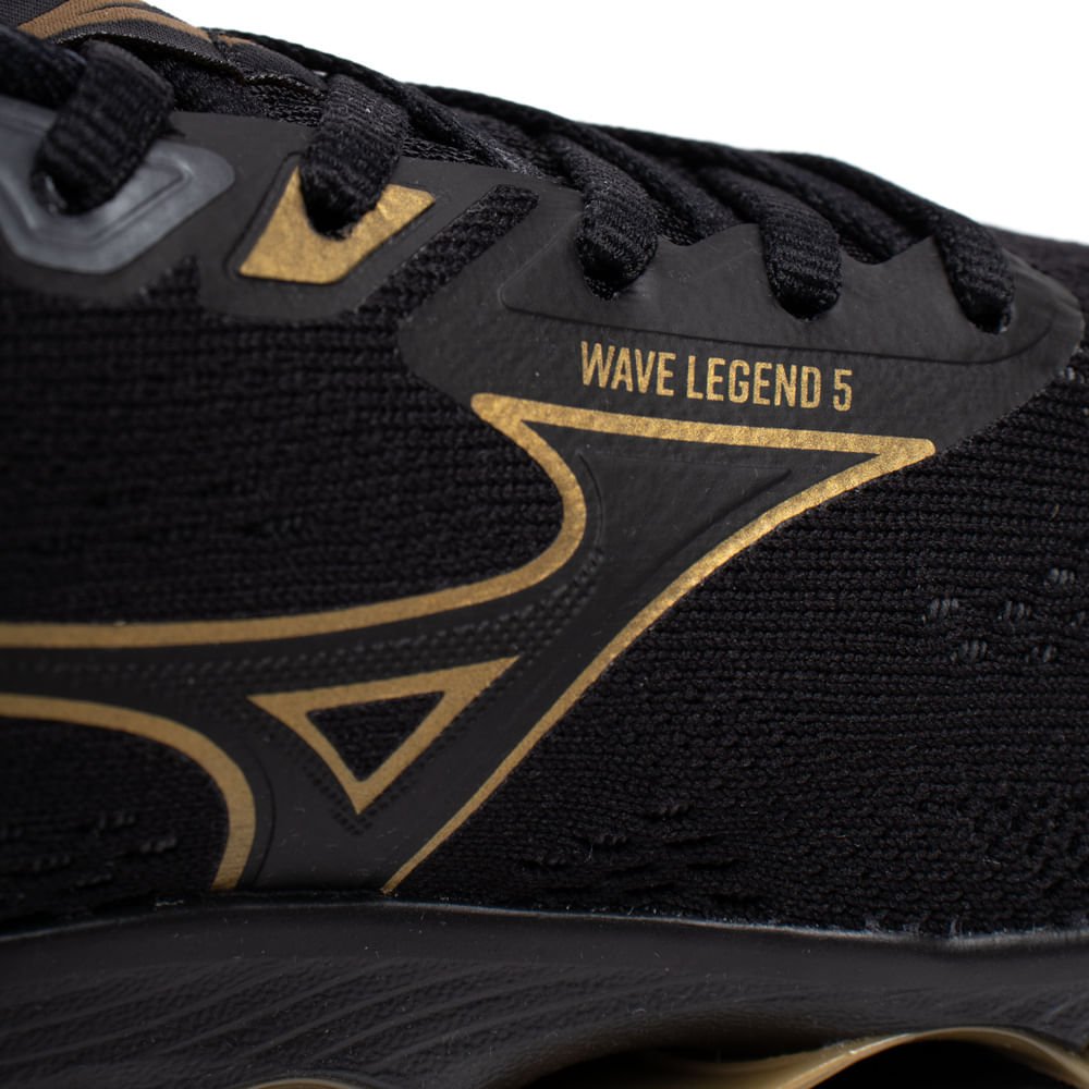 Tênis Masculino Mizuno Wave Legend 5 Esportivo Preto Preto 7