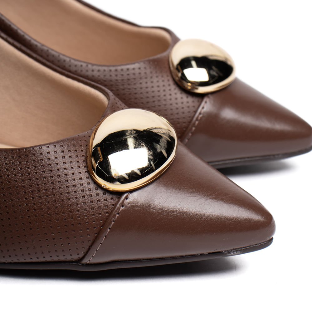 Scarpin Feminino Modare Napa Suprema Texturizado Marrom Marrom 5
