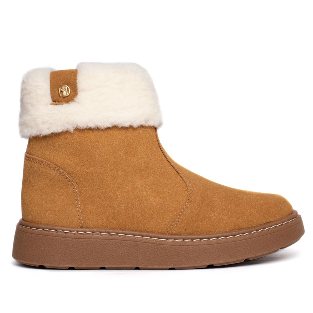 Bota Cano Médio Feminina Modare Camurção Caramelo
