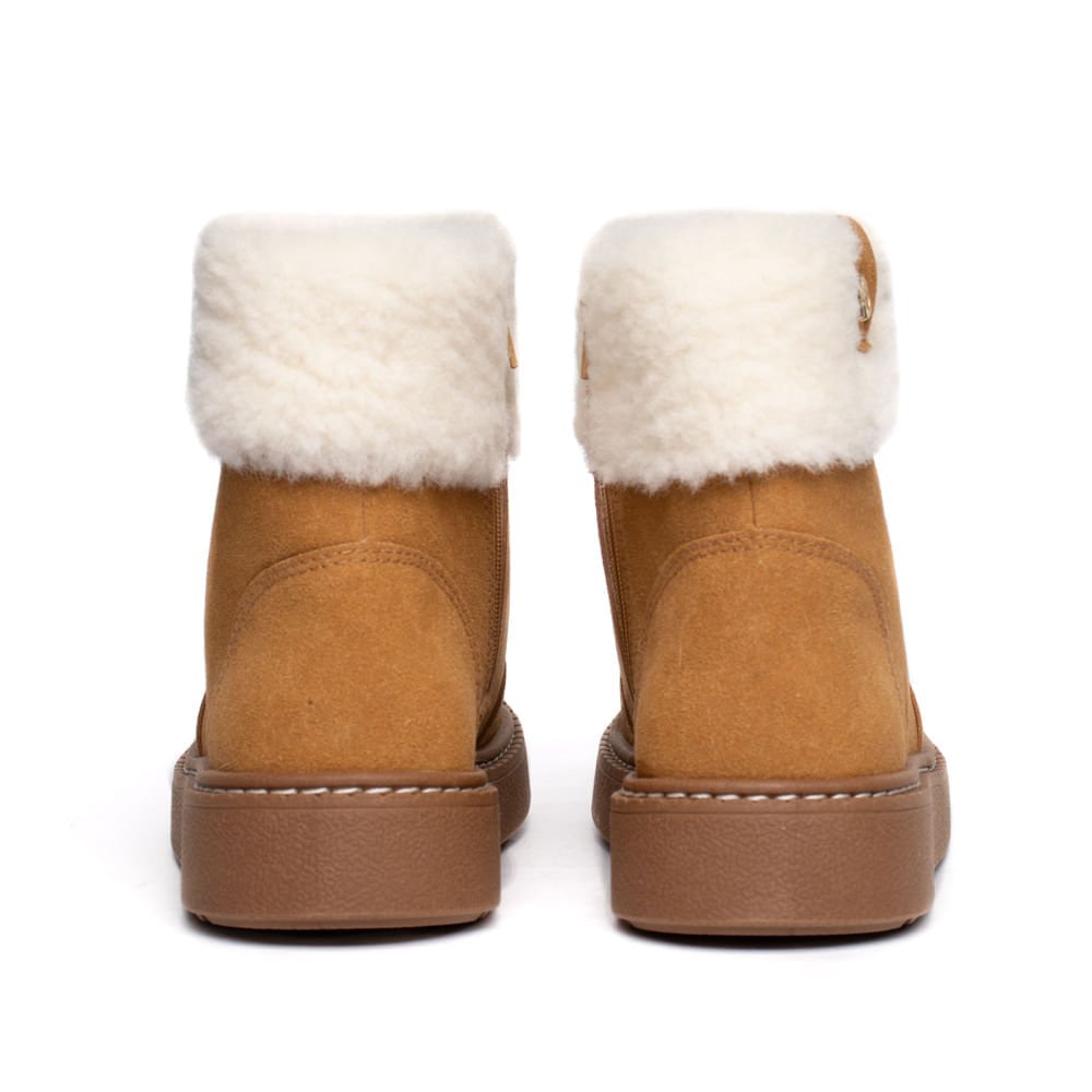 Bota Cano Médio Feminina Modare Camurção Caramelo Caramelo 3