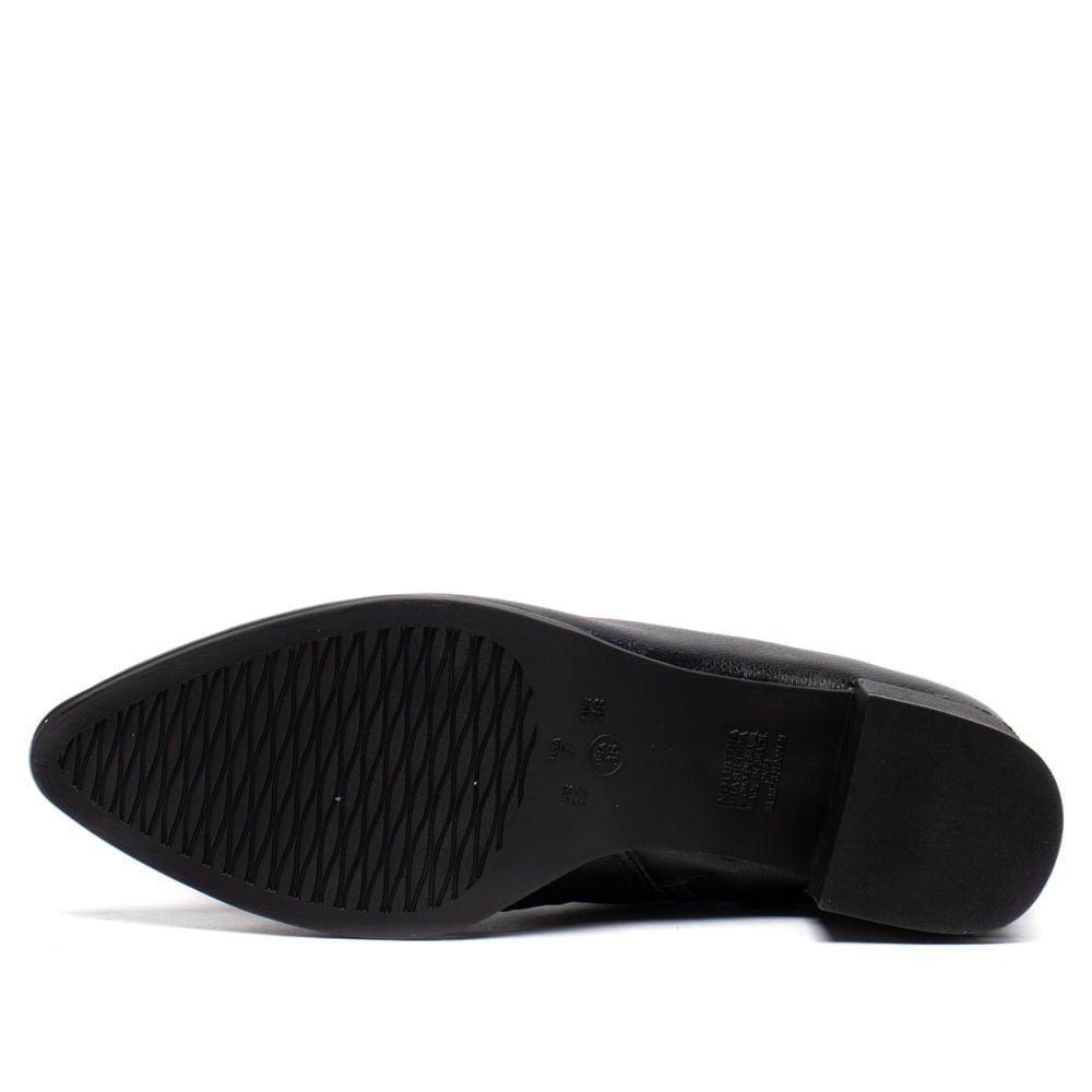 Bota Feminina Via Marte Cano Curto Couro Preto Preto 2