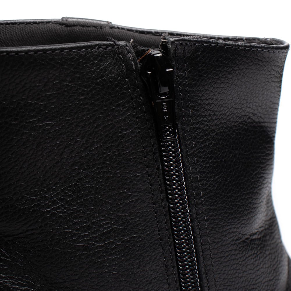 Bota Feminina Via Marte Cano Curto Couro Preto Preto 6