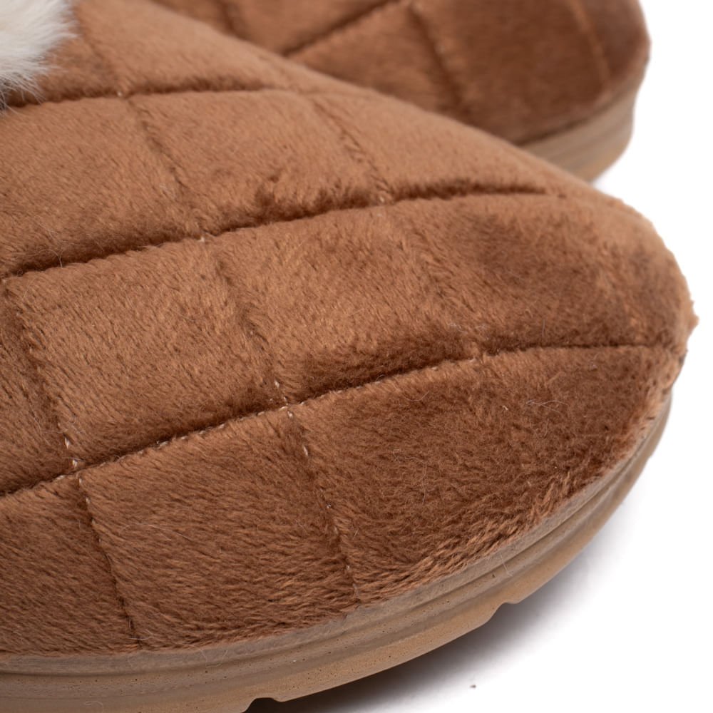 Pantufa Feminina Pegada Atoalhado Marrom/Bege Marrom/Bege 6