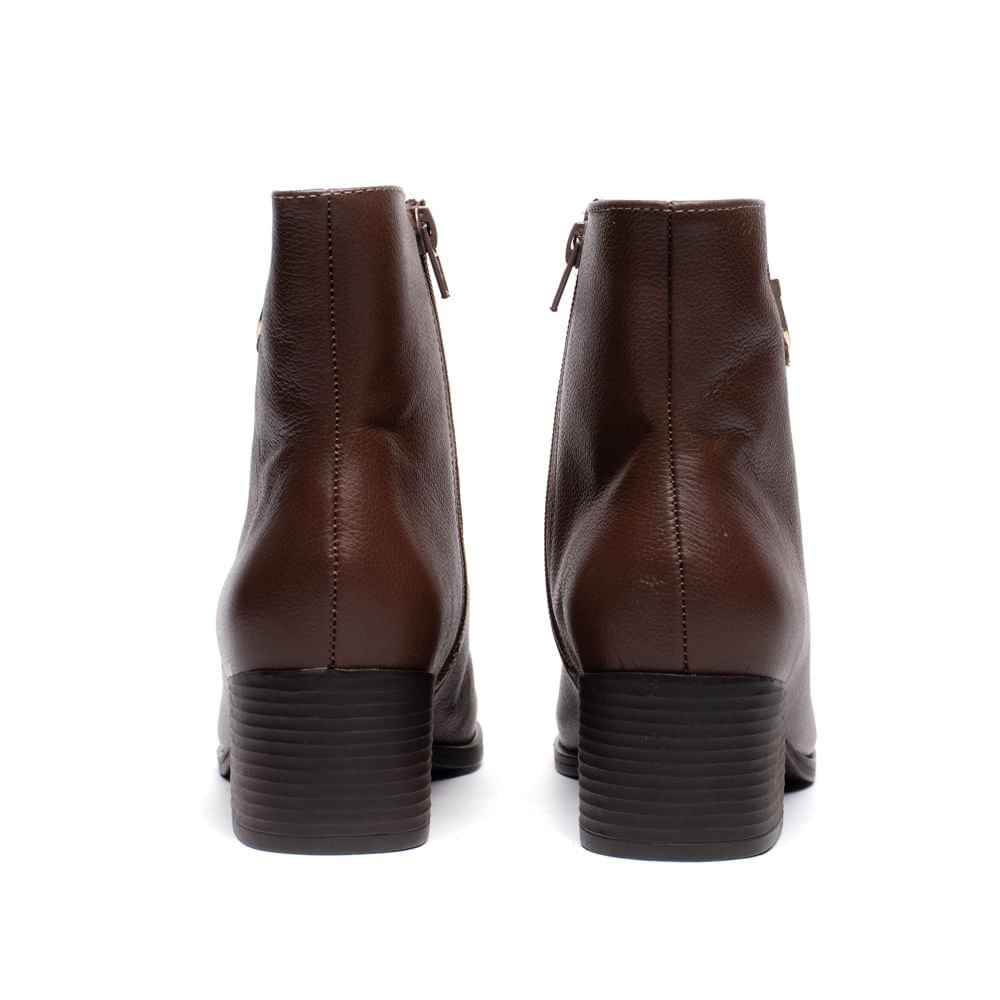 Bota Feminina Via Marte Cano Curto Couro Marrom Marrom 3