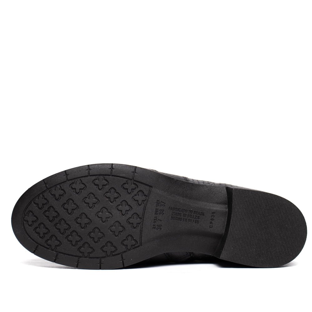 Bota Feminina Campesí Couro Salto Bloco Preto Preto 2