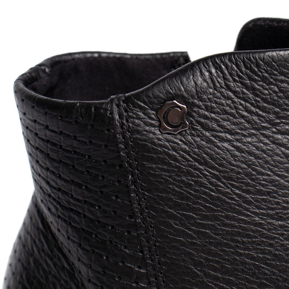 Bota Feminina Campesí Couro Salto Bloco Preto Preto 5