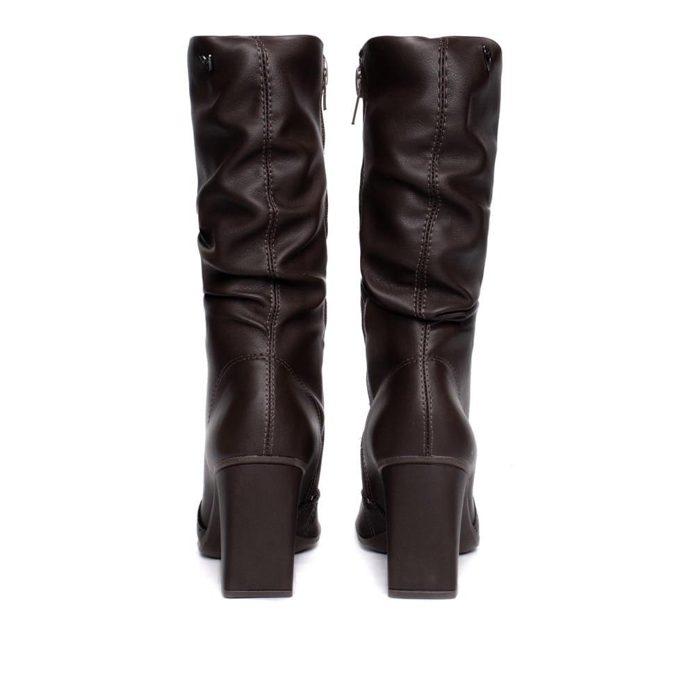 Bota Feminina Mississipi Cano Médio Napa Marrom Café 3