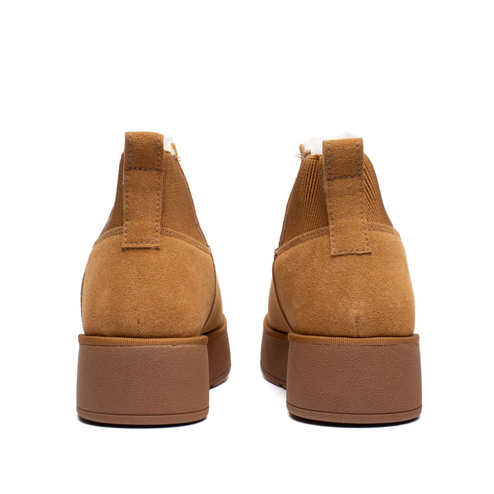 Bota Cano Curto Feminina Vizzano Camurção Caramelo Caramelo 3