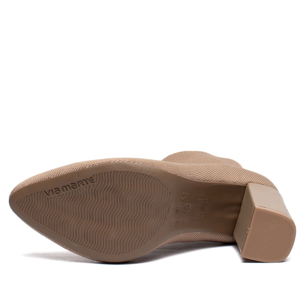 Bota Feminina Via Marte Tec. Knit Sock Boot Marrom Claro Marrom Claro 2