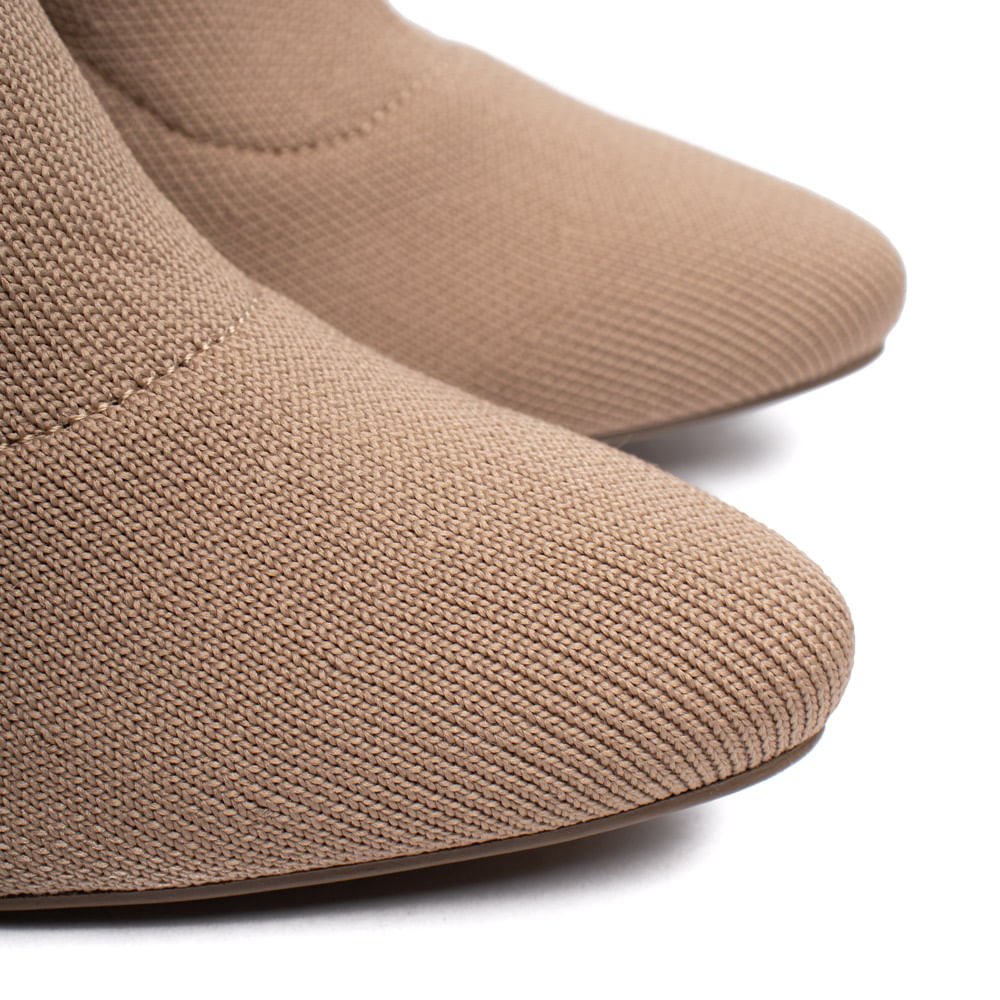 Bota Feminina Via Marte Tec. Knit Sock Boot Marrom Claro Marrom Claro 5