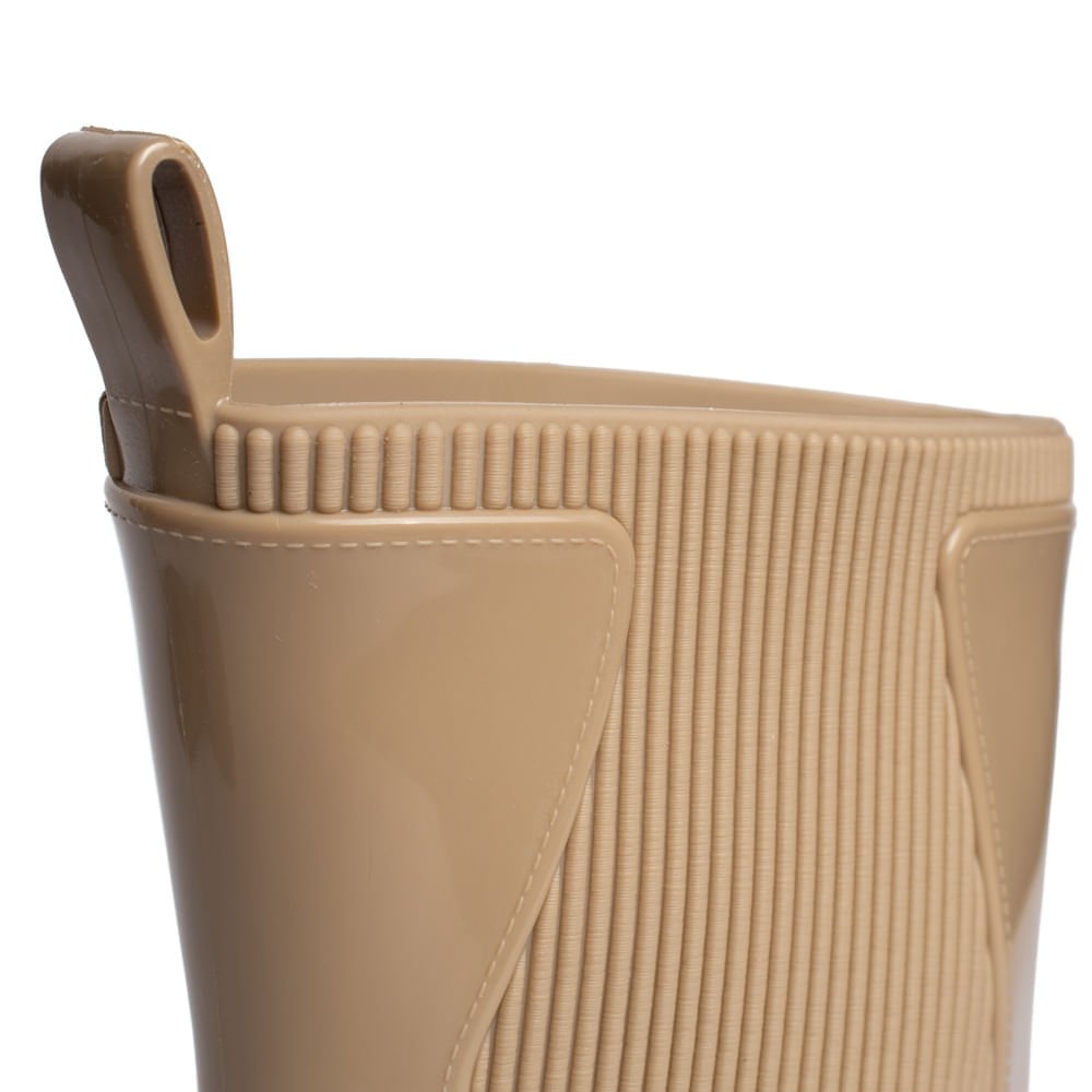 Bota Galocha Feminina Zaxy Wide Impermeável Bege Bege 5